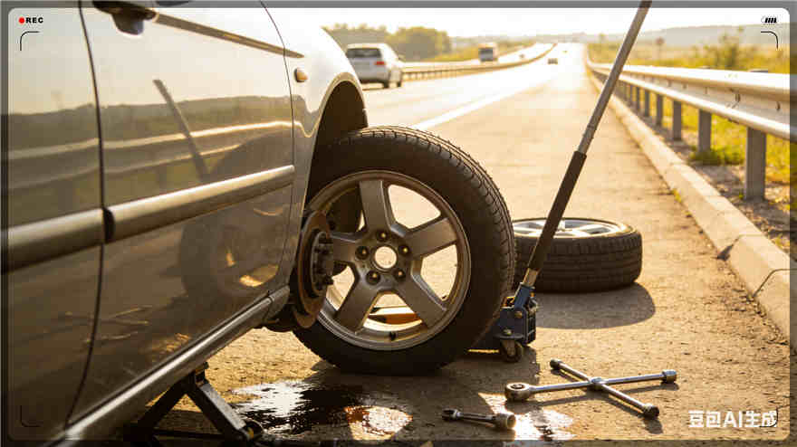 察右中旗高速公路扎胎-汽车流动补胎